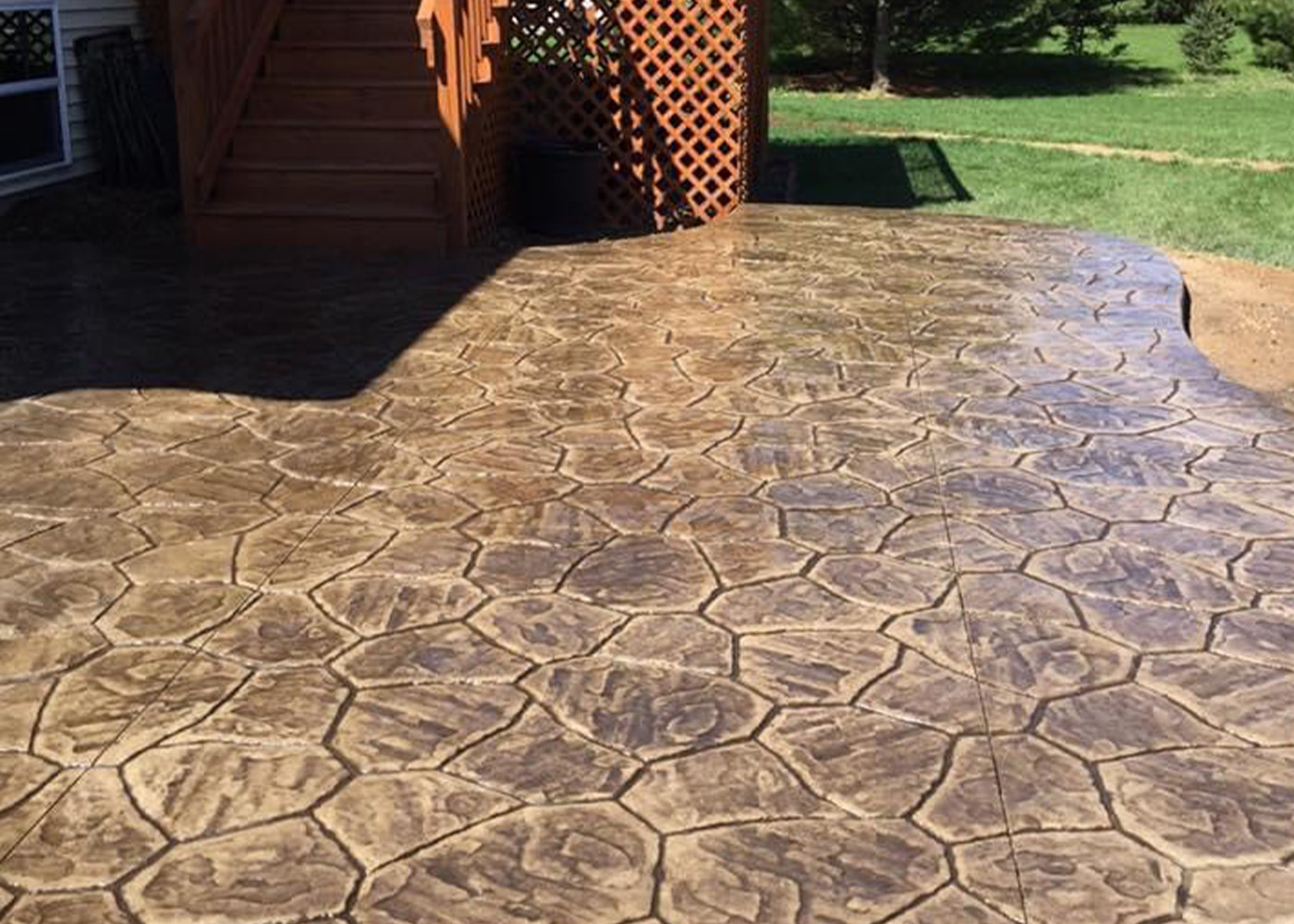 Concrete Creations of Wisconsin Ringle, Antigo, Wausau, and Northeastern WI stamped backyard patio