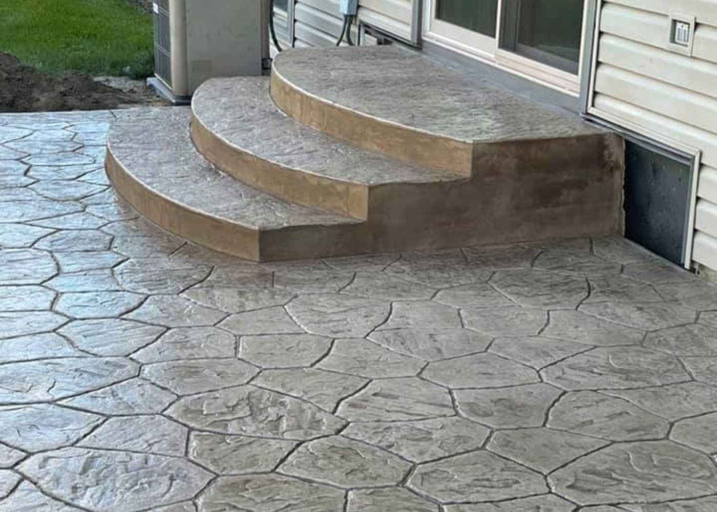 Concrete Creations of Wisconsin Ringle, Antigo, Wausau, and Northeastern WI stamped patio steps