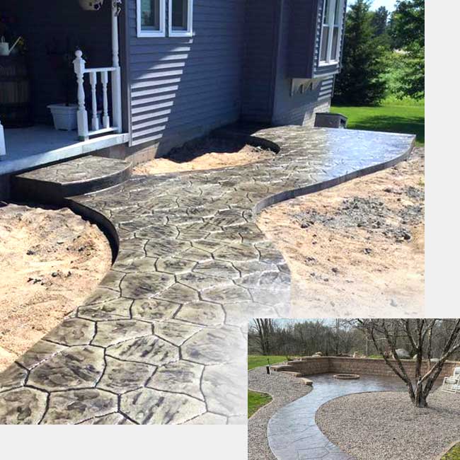 Concrete Creations of Wisconsin Ringle, Antigo, Wausau, and Northeastern WI decorative slabs walkways